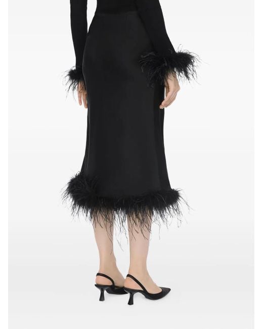 Blumarine フェザートリム スカート Black
