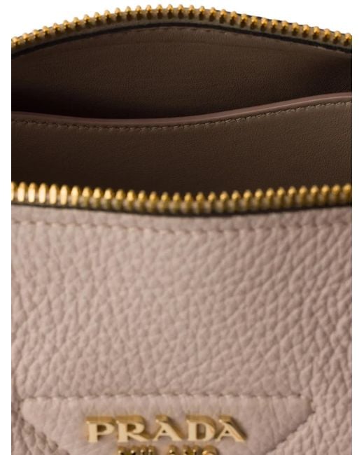 Prada White Mini Leather Tote Bag
