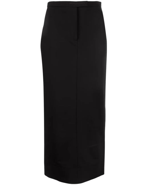 Alexander Wang Black Logo-Embroidered Pencil Skirt
