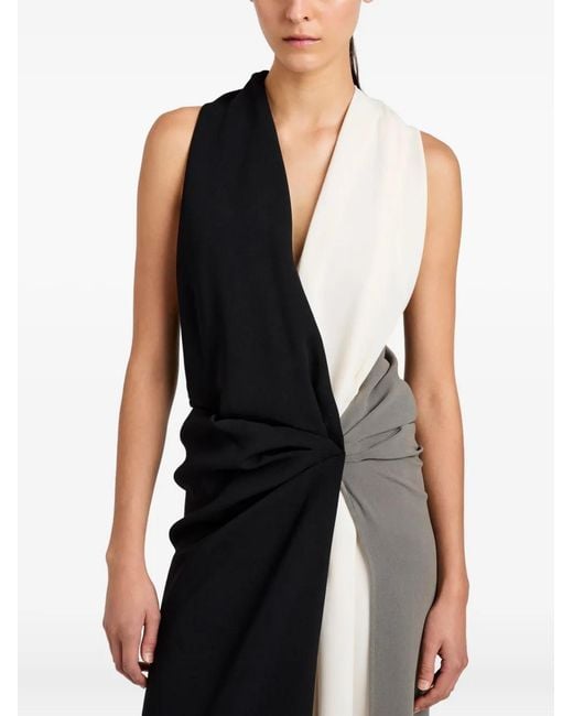 Proenza Schouler Black Elsa Knotted Midi Dress