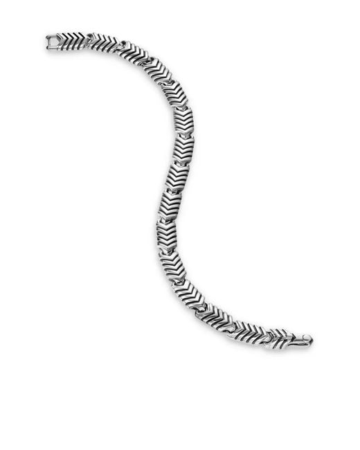 David Yurman White Sterling Chevron-Link Bracelet for men