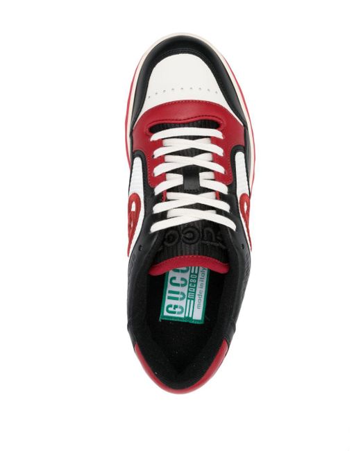 Gucci Red MAC80 Sneakers mit Kontrasteinsätzen