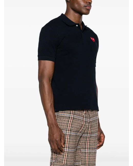 COMME DES GARÇONS PLAY Black Cotton Polo Shirt