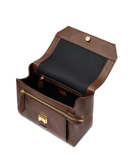 Lancel Brown Ninon Leather Tote Bag