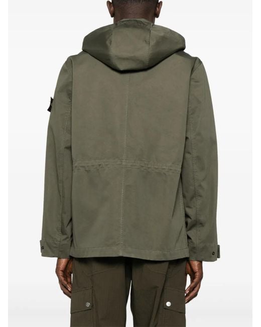 メンズ Stone Island コンパスバッジ ジャケット Green