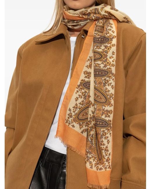 Etro ペイズリー スカーフ Metallic