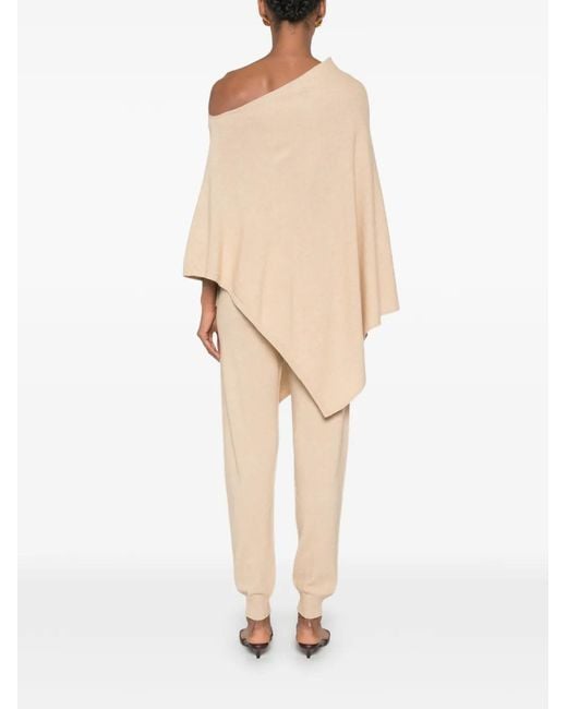 SERGIO MORETTI FIRENZE White Asymmetric-Neck Poncho