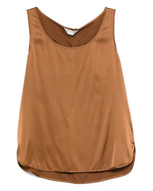 Max Mara スクープネック トップ Brown