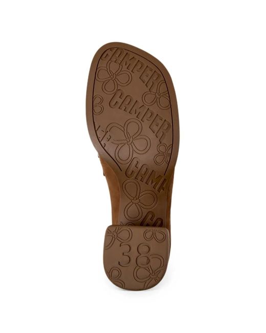 Camper Brown Kora Nubuck Loafers