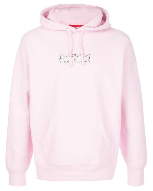 Supreme Bandana Box Logo Hooded Sweatshirt in Pink for Men | Lyst Canada