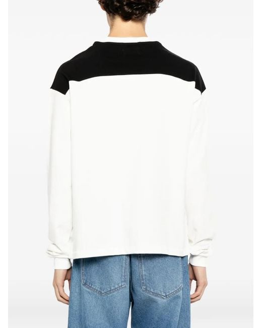 Rhude Black Logo-Print Panelled T-Shirt for men