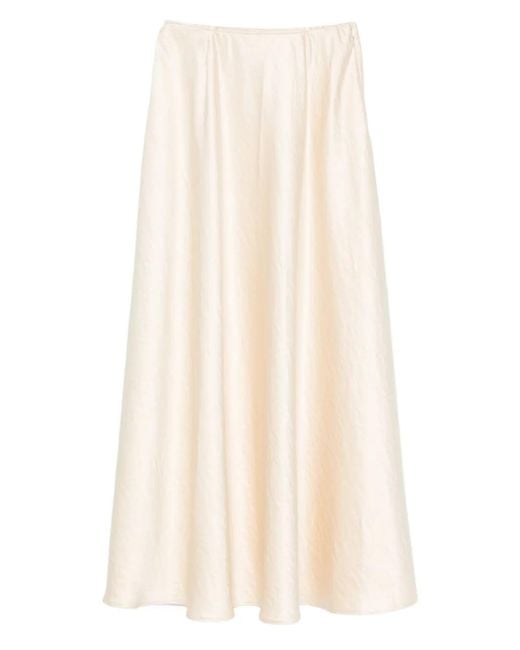 Forte_forte Natural Satin-Finish Skirt