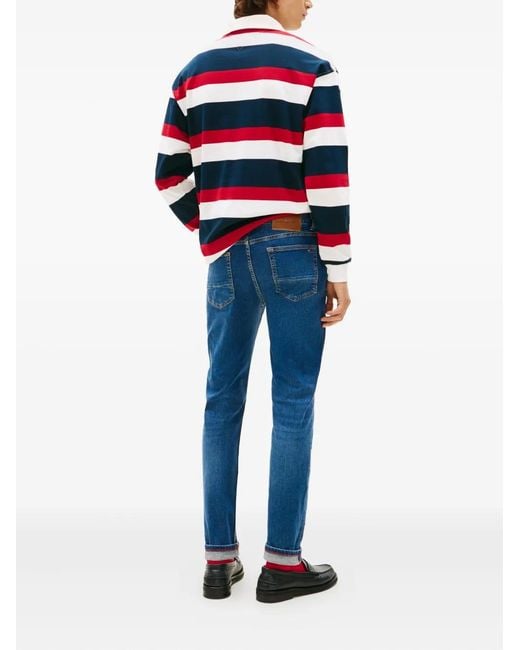 Tommy Hilfiger Blue Logo Patch Jeans for men