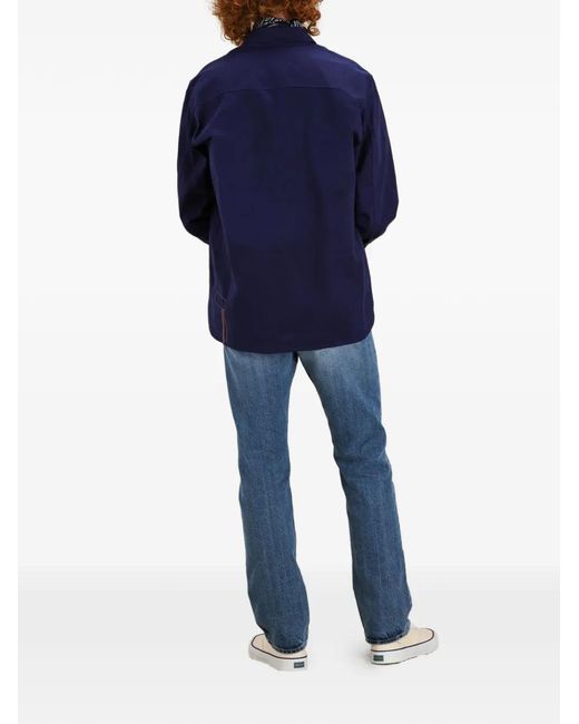 Fortela Blue Mark Patch-Pocket Shirt for men