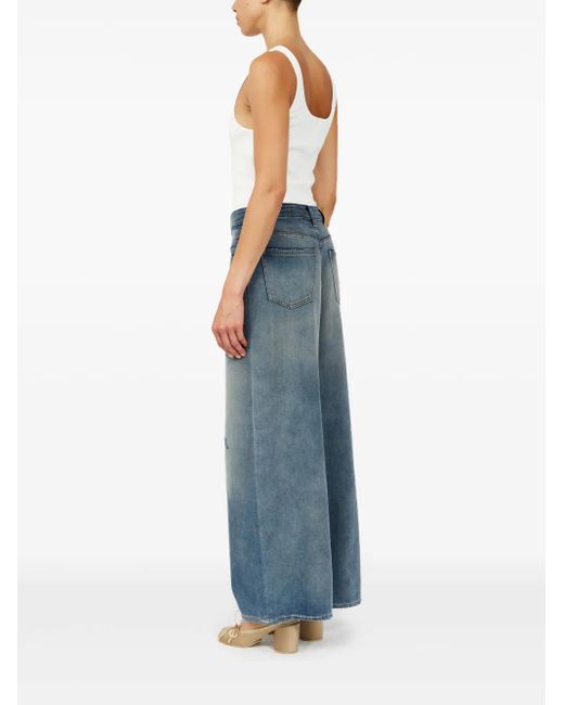 MM6 by Maison Margiela Blue Wide-Leg Denim Jeans