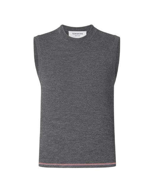 Thom Browne Gray Haut À Rayure Tricolore
