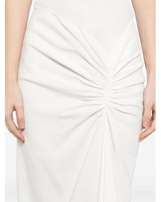 Christopher Esber White Ruched Gown