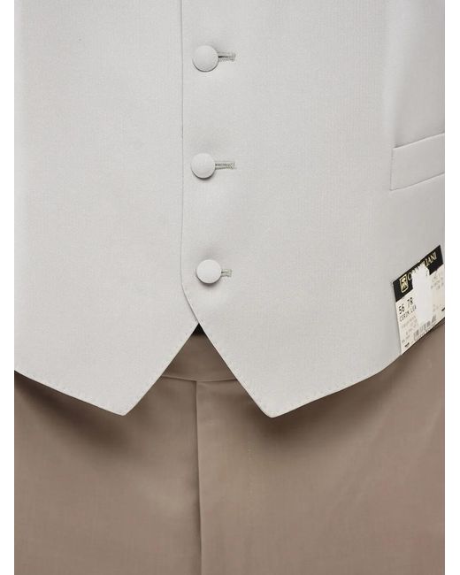 Corneliani Gray Button-Fastening Jetted-Pockets Waistcoat for men