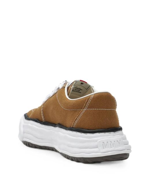 Maison Mihara Yasuhiro White Eric Og Contrast-Stitching Chunky-Sole Sneakers for men