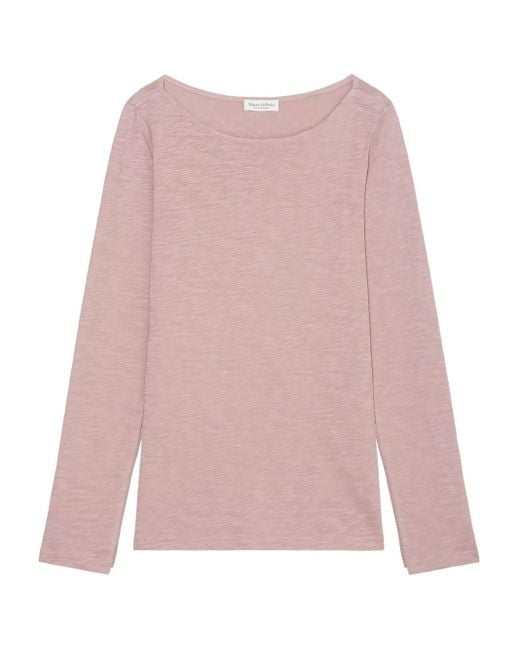 Marc O' Polo Pink Long-Sleeve Boat-Neck Top