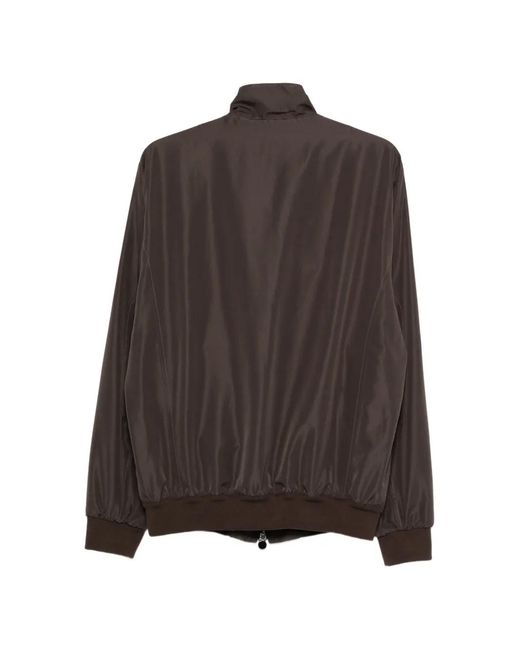 Kiton Brown Zip-Fastening Bomber Jacket for men