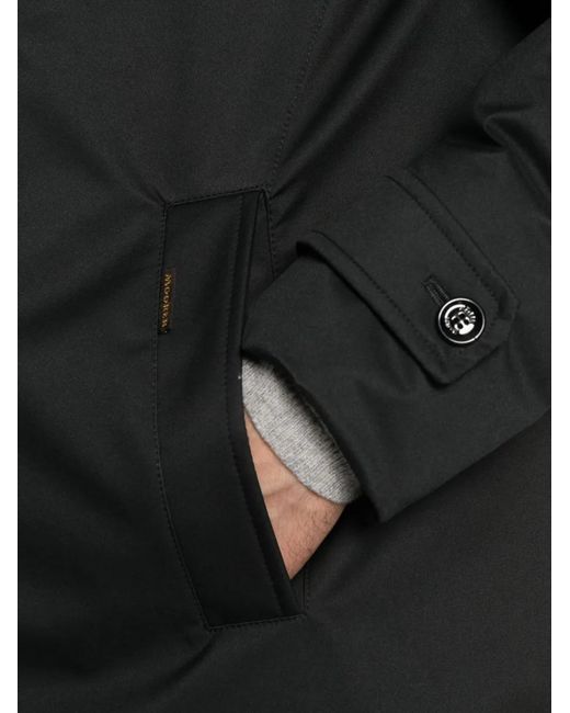Moorer Black Quilted High-Neck Jacket for men