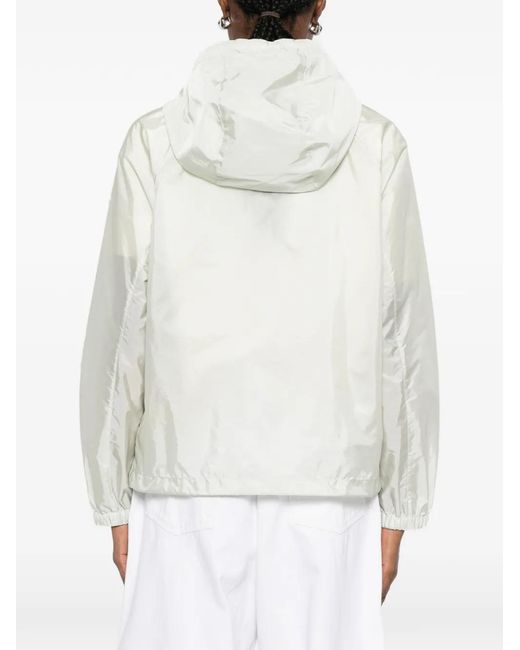Moncler White Polyamide Coquelicot Jacket
