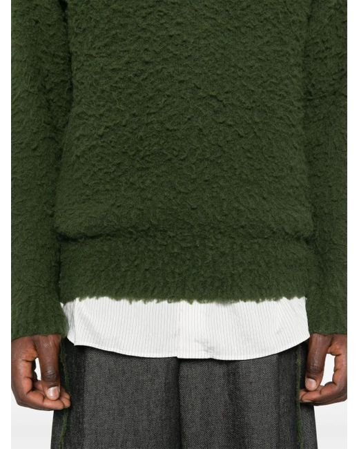 Sacai Green Pilled Sweater for men