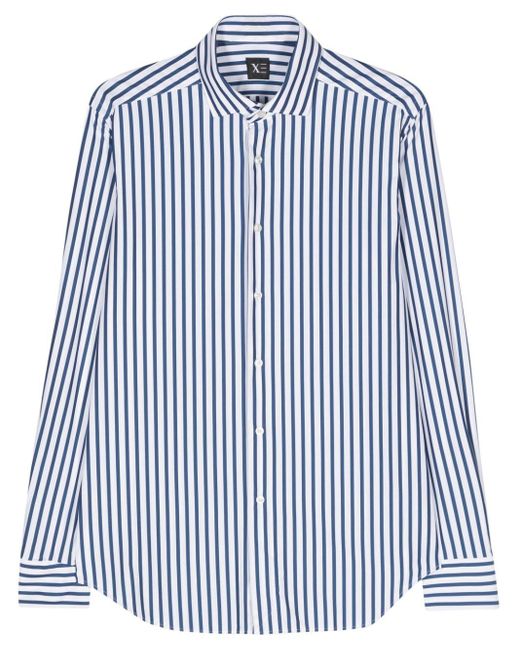 Xacus Blue Striped Longsleeved Shirt for men