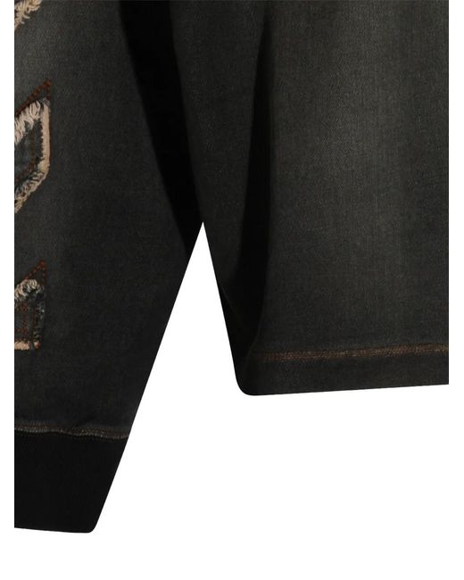 Off-White c/o Virgil Abloh Black Diagonals Frayed Hoodie for men