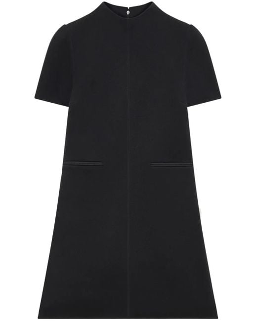 Courreges Black Twill A-Line Mini Dress