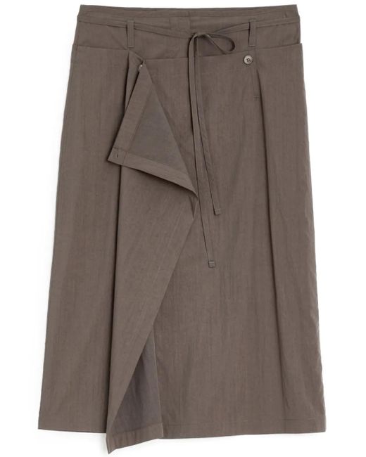 Lemaire Brown Convertible Midi Skirt