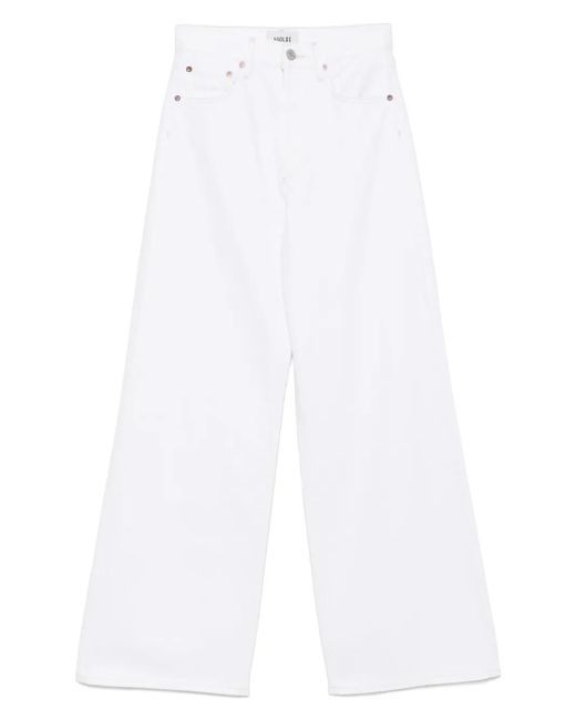 Agolde White Cotton Jeans