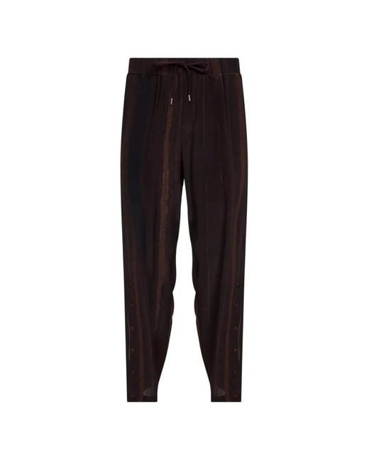 Costumein Black Drawstring Tapered Trousers for men