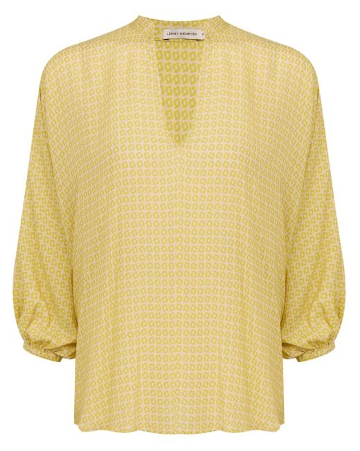 Lenny Niemeyer Simetria Fresh パフスリーブ ブラウス Yellow