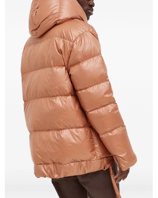 MMC Studio Brown Hooded Quilted Jacket