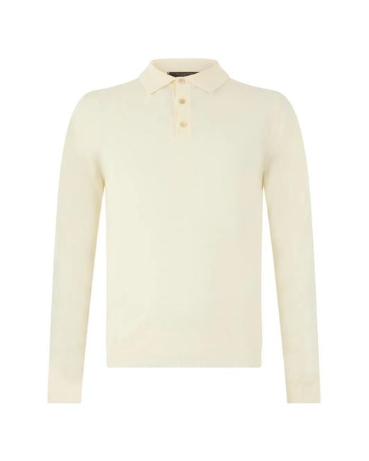 Slowear White Long-Sleeve Polo Shirt for men