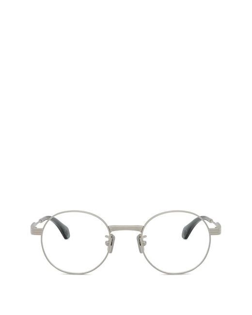 Moncler White Suffuse Round-Frame Sunglasses