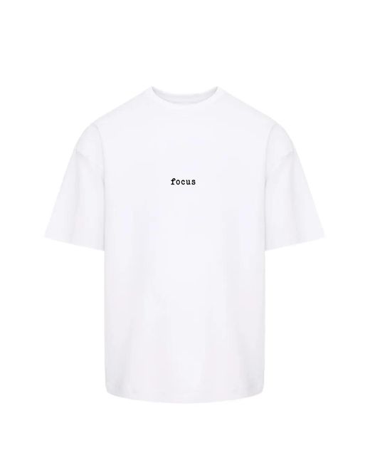 Hamza White Graphic-Print T-Shirt for men
