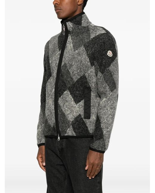 Moncler Gray Zip-Up Jacket for men