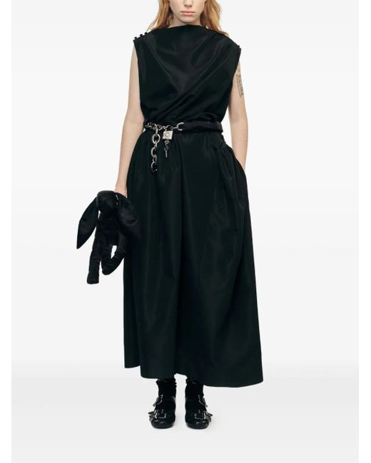 Simone Rocha ドレープ マキシドレス Black