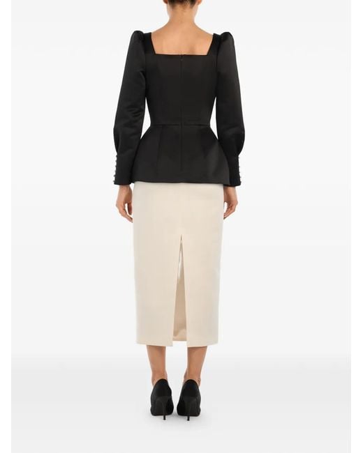 POST MERIDIEM Black Satin Top