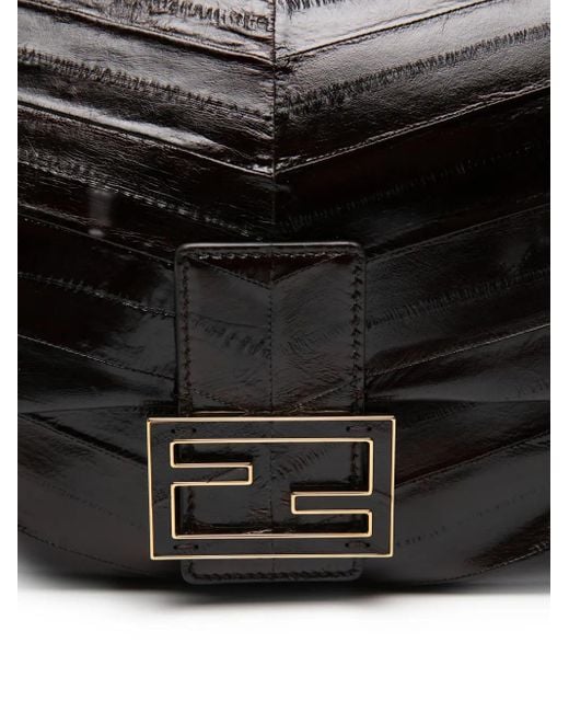 Fendi Black Mamma Baguette Schultertasche