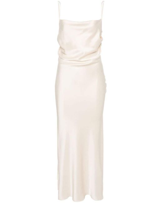 Nanushka Satijnen Maxi-jurk Met Col in het White