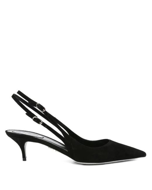Rene Caovilla Black 60Mm Slingback Pointed-Toe Heeled Pumps