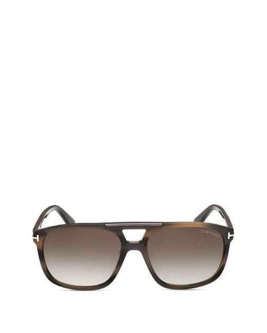Tom Ford Gray Lunettes De Soleil À Double-Pont