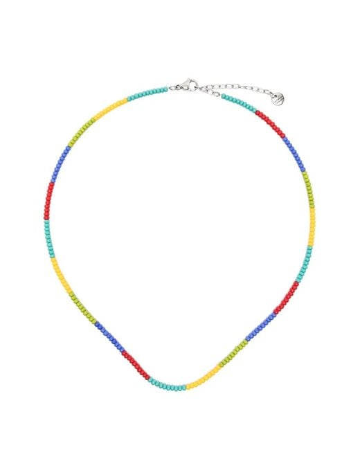 COLLANINE COLORATE Metallic Colorblock Beaded Necklace