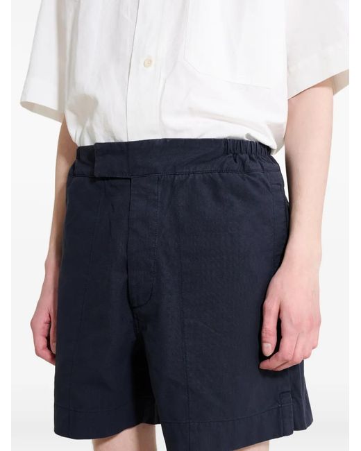 Margaret Howell Blue Gym Elasticated-Waist Shorts for men