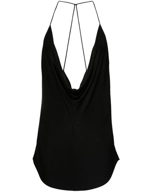 Tom Ford Black Cowl-Neck Tank Top