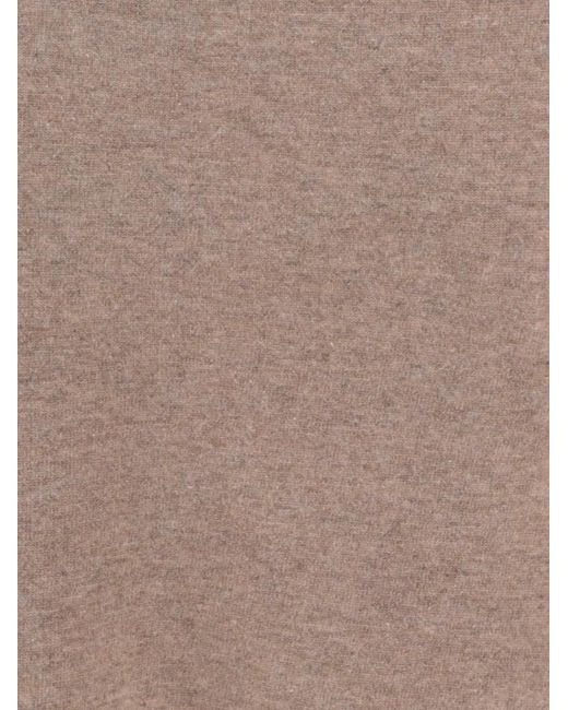 THE GARMENT Natural Como Crochet-Trim Knitted Midi Skirt